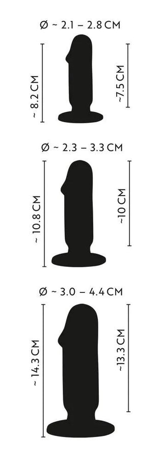 Analträningsset Tre Dildos Sugkopp