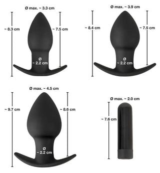 Black Velvets Buttplugset 3 Delad