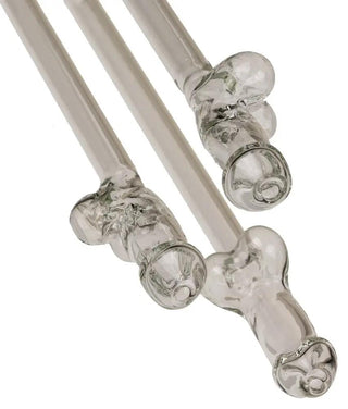 Penisformade Glassugrör 4-pack