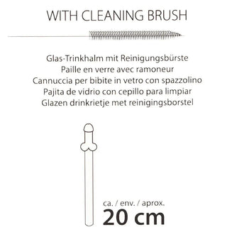 Penisformade Glassugrör 4-pack
