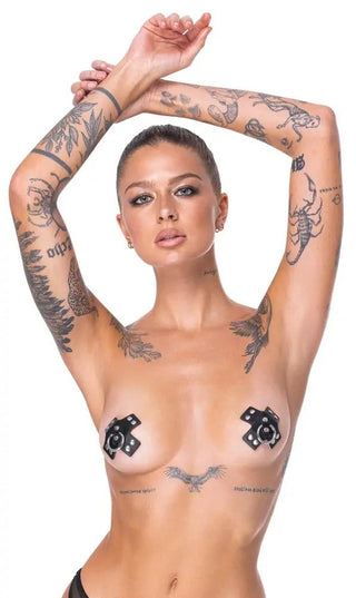 Nipple Stickers X-form Läderlook
