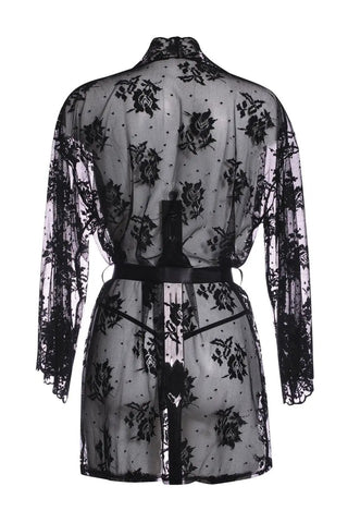 Christine Kimono Svart Spets