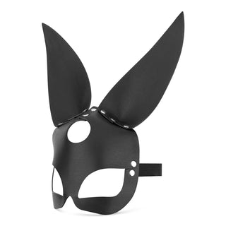Svart Kaninmask I Konstläder