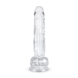 Transparent Jellydildo Med Pung 19 Cm