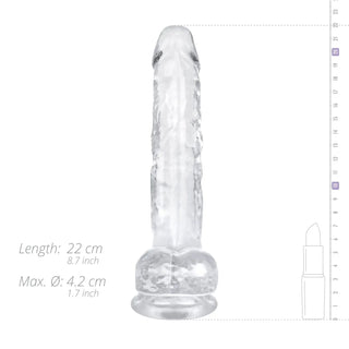 Transparent Jellydildo Med Pung 19 Cm