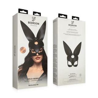 Svart Kaninmask I Konstläder