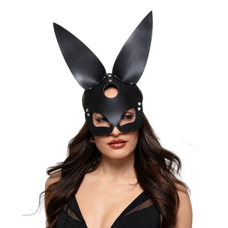 Svart Kaninmask I Konstläder