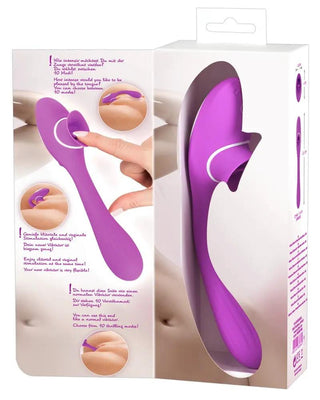 Dubbelmotor Vibrator Med Böjbar Tunga