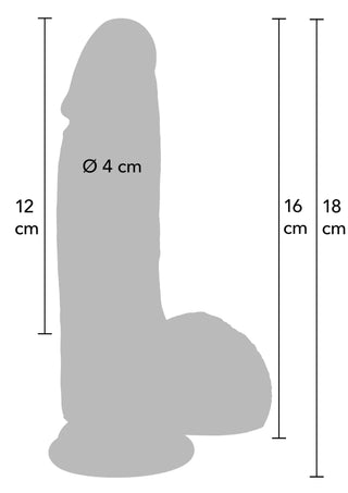 Inferno Realistisk Dildo 16 Cm