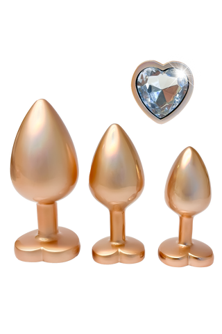 Buttpluggsset Aluminium 3-pack