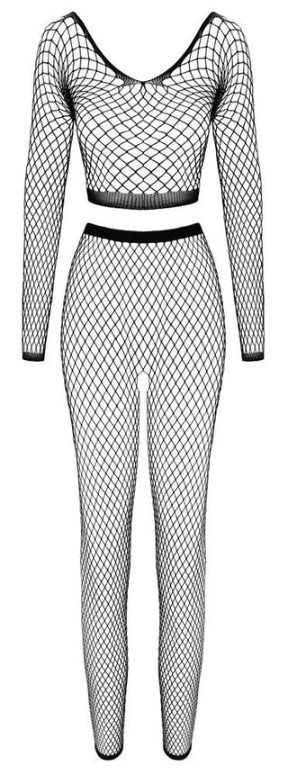 Tvådelat Nätset Med Crop Top