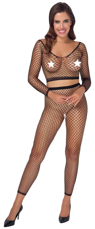 Tvådelat Nätset Med Crop Top