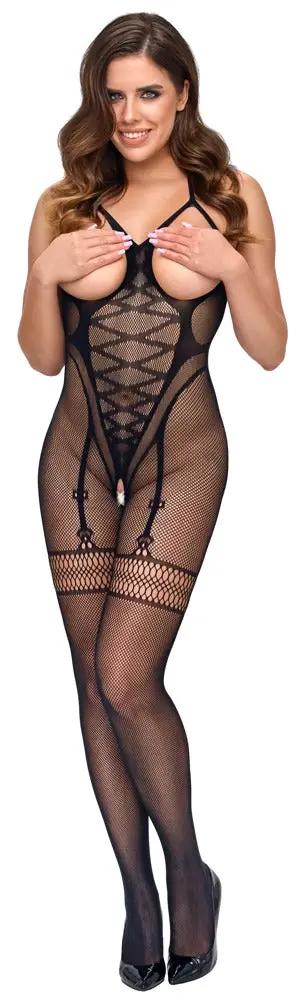Öppen Netthalsad Catsuit