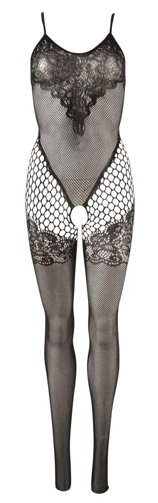 Catsuit Med Öppen Gren Och Strumpeband