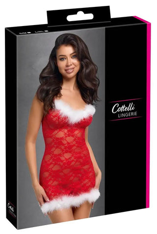 Cottelli Chemise Röd Spets