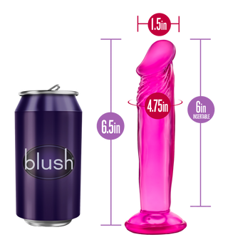 Sweet N Dildo Rosa Med Sugkopp