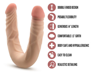 Dr Skin Posable Dubbeldildo 35 Cm