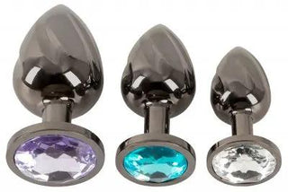 Metall Analplug Set Med Ränder