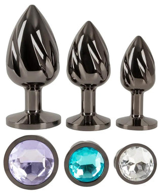 Metall Analplug Set Med Ränder
