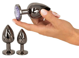 Metall Analplug Set Med Ränder