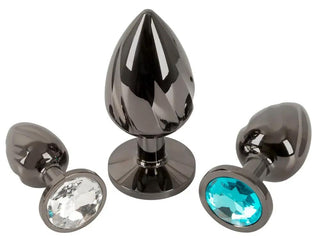 Metall Analplug Set Med Ränder