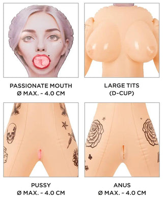 You2Toys Uppblåsbar Docka Tattooad
