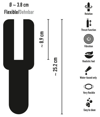 Stroker Penis Masturbator Med Rotation