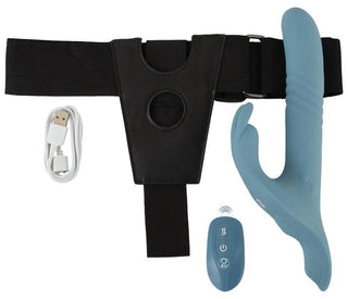 Strap-On med Thrusting Rabbitvibrator