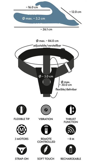 Strap-On med Thrusting Rabbitvibrator