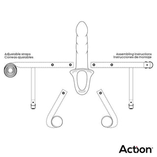 Action Strap-On Ihålig Dilda