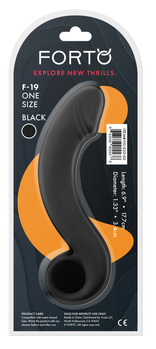 Forto Böjd Dildo Svart