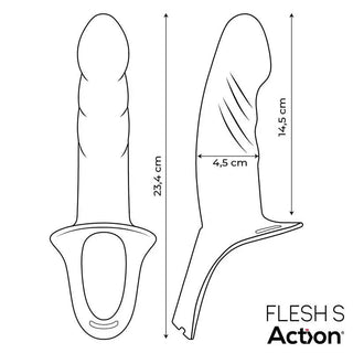 Action Strap-On Ihålig Dilda