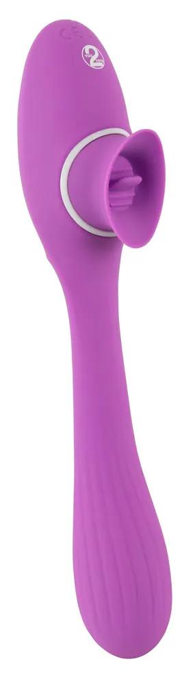 Dubbelmotor Vibrator Med Böjbar Tunga