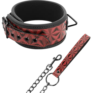 BegMe Halsband Med Koppel Rött