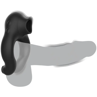 Black Silver Licking Penisring