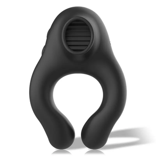 Black Silver Licking Penisring