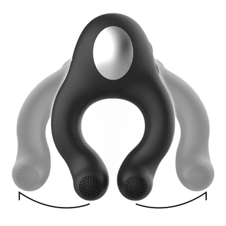 Black Silver Licking Penisring