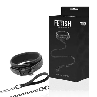 Fetish Neopren Halsband Och Koppel