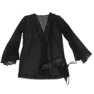 Subblime Svart Kimono Med Spets