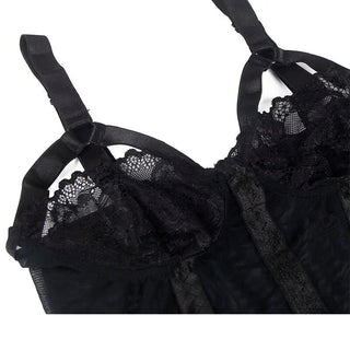 Sublime Svart Spets Teddy