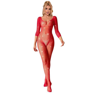 Subblime Röd Fishnet Bodystocking