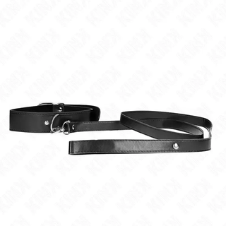 KINK Halsband Med Koppel Svart