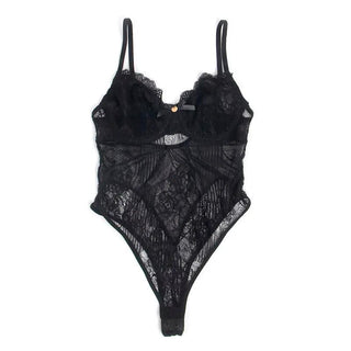Svart Spetsbody Push Up