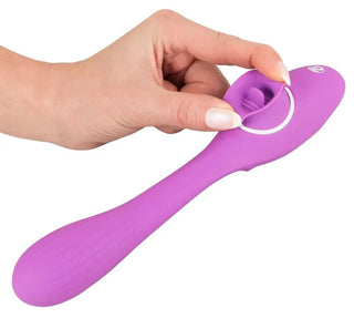 Dubbelmotor Vibrator Med Böjbar Tunga