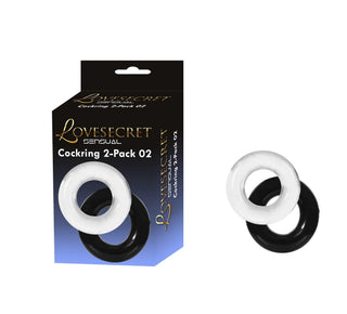 Cockring Duo Svart Transparent