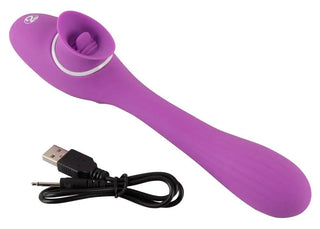 Dubbelmotor Vibrator Med Böjbar Tunga
