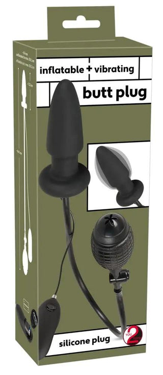 Vibrerande Uppblåsbar Silikon Buttplug