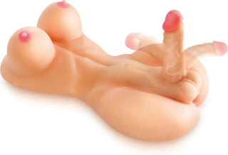 Realistisk Sex docka Med Fast Dildo 19 Cm