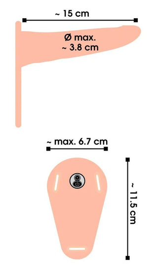 Vibrerande Strapon Med Bulletvibrator