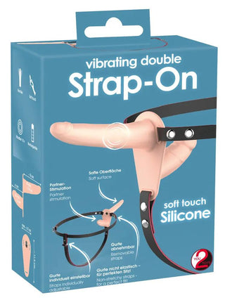 Dubbel Vibrerande Strap On Med Bullet